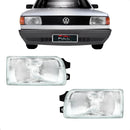 Par Farol Gol Saveiro G1 Quadrado 1991 A 1995 Lente Vidro