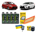 Kit Troca Oleo E Filtros Toyota Yaris 1.3 1.5 5w30 Sintetico